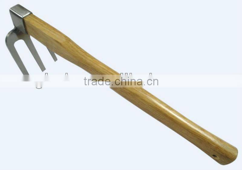 1114 stainless single-handed 3-prong rake