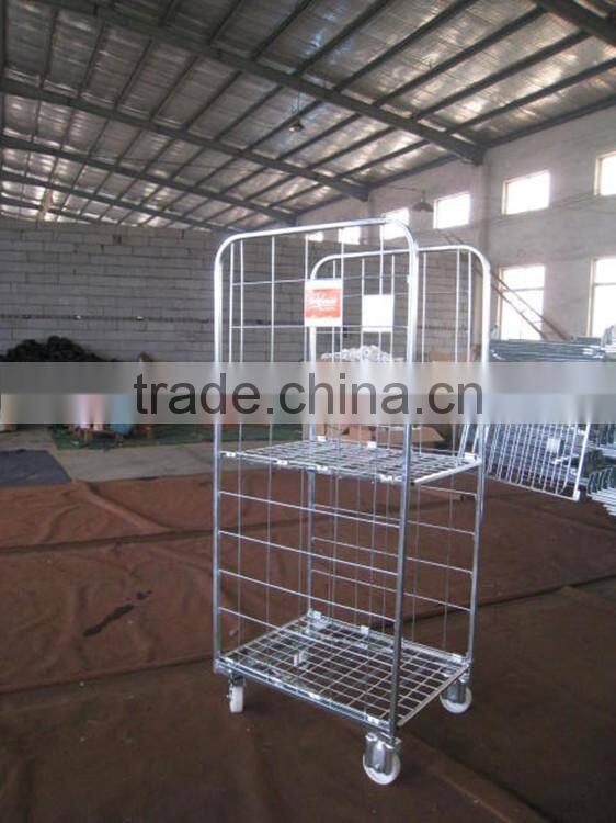 aluminum hot sale warehouse wire mesh roll cage roll container