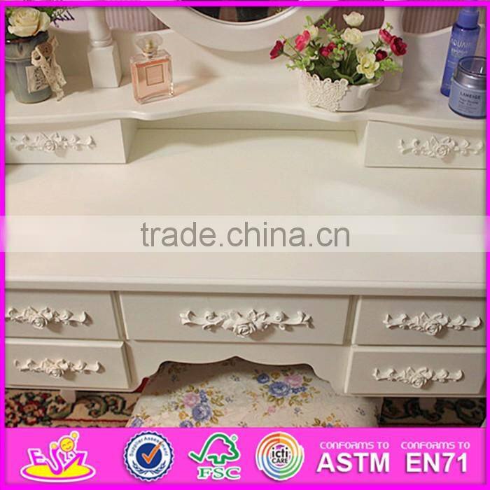 2016 wholesale luxurious bedroom solid wooden makeup vanity W08H057