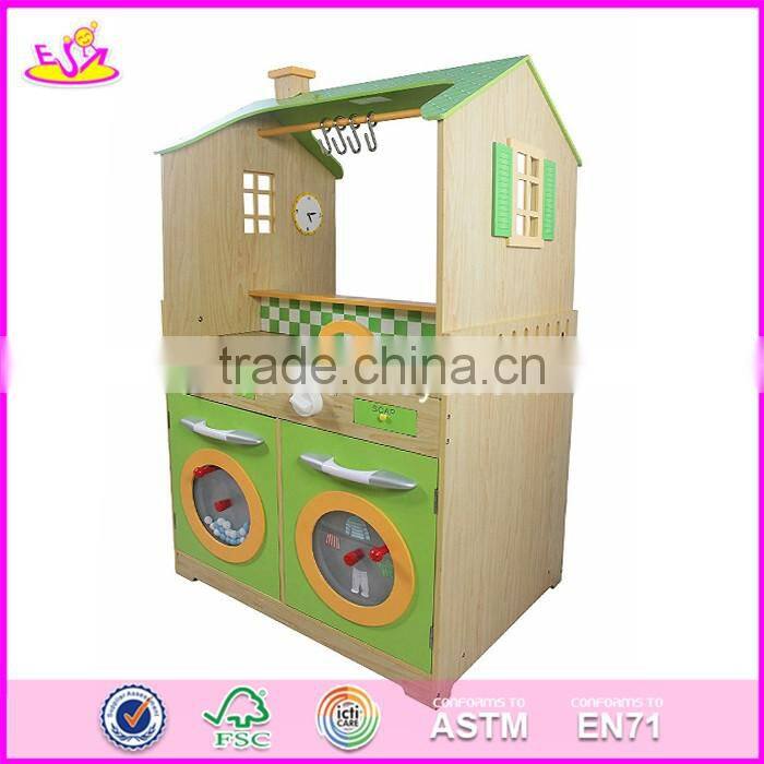 2017 New design grand kids play set wooden corner kitchen toy W10C258