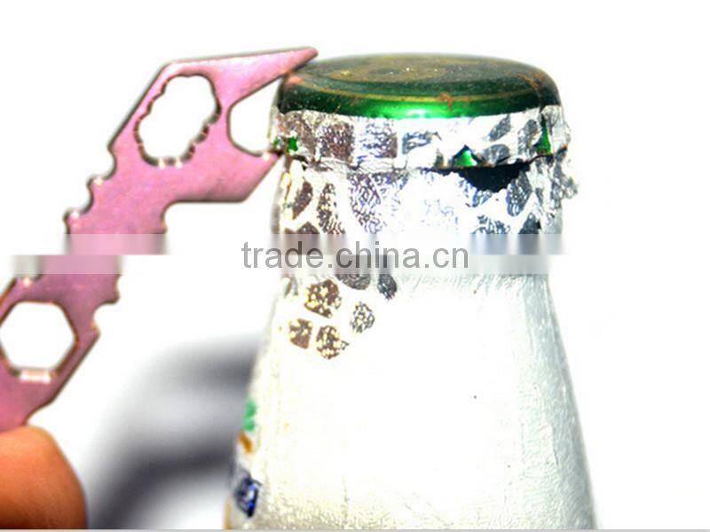 TK-2158 EDC Titanium Alloy beer opener Crowbar Screwdriver Multipurpose Pocket Survival Tool