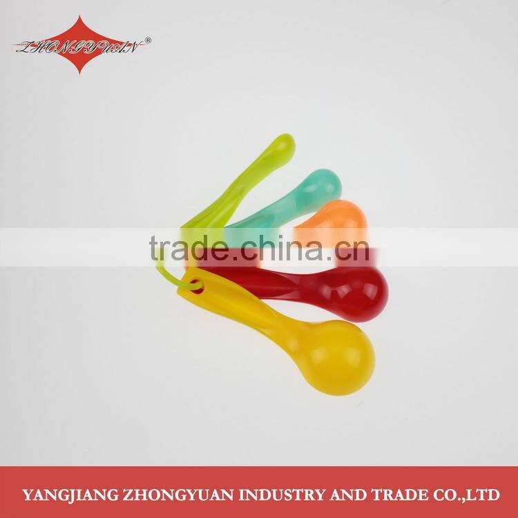 5-pc multi-color plastic measuring spoon set