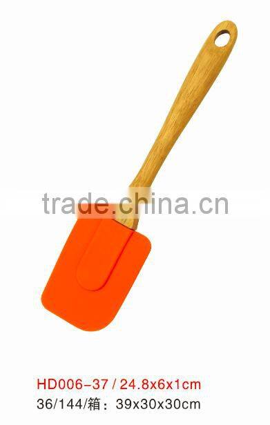 Silicone Dough scraper dough spatula wood handle