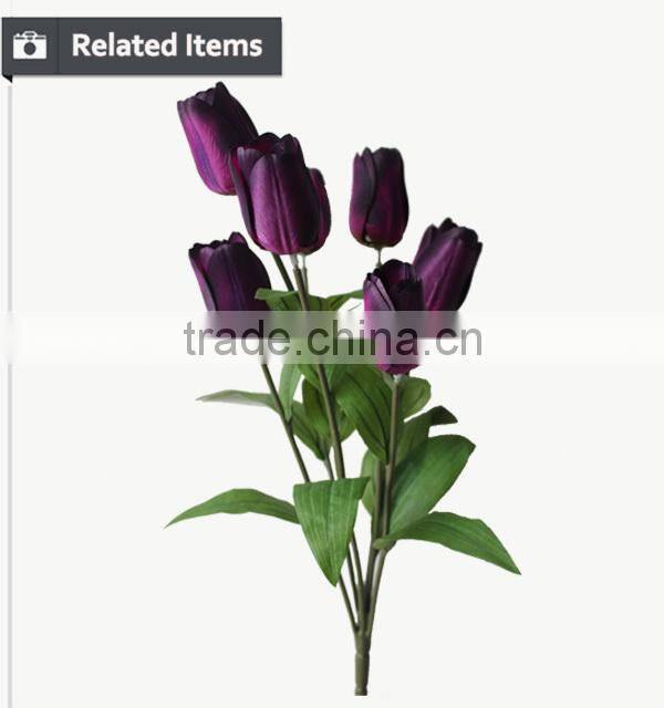 Artificial tulip for floral arrangement and home decoration