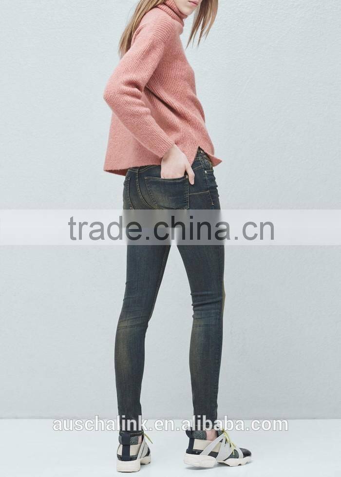 Autumn girls fashion style cheap jeans wholesale china