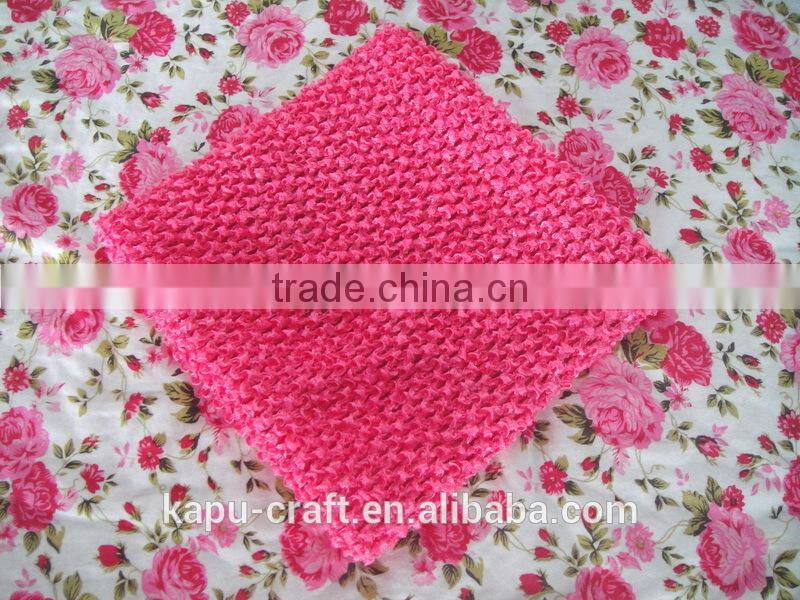 Solid color 9 inch girls crochet tube top lined children tube tops