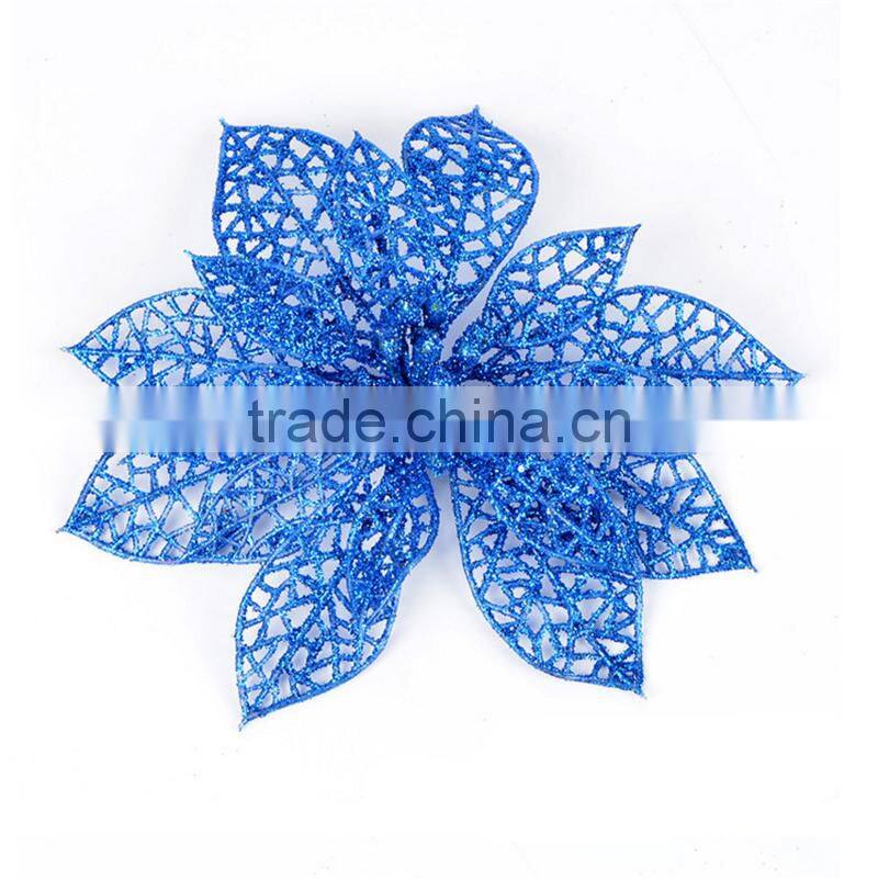 10cm artificial Christmas flowers, Christmas garlands rattan Christmas tree decorations