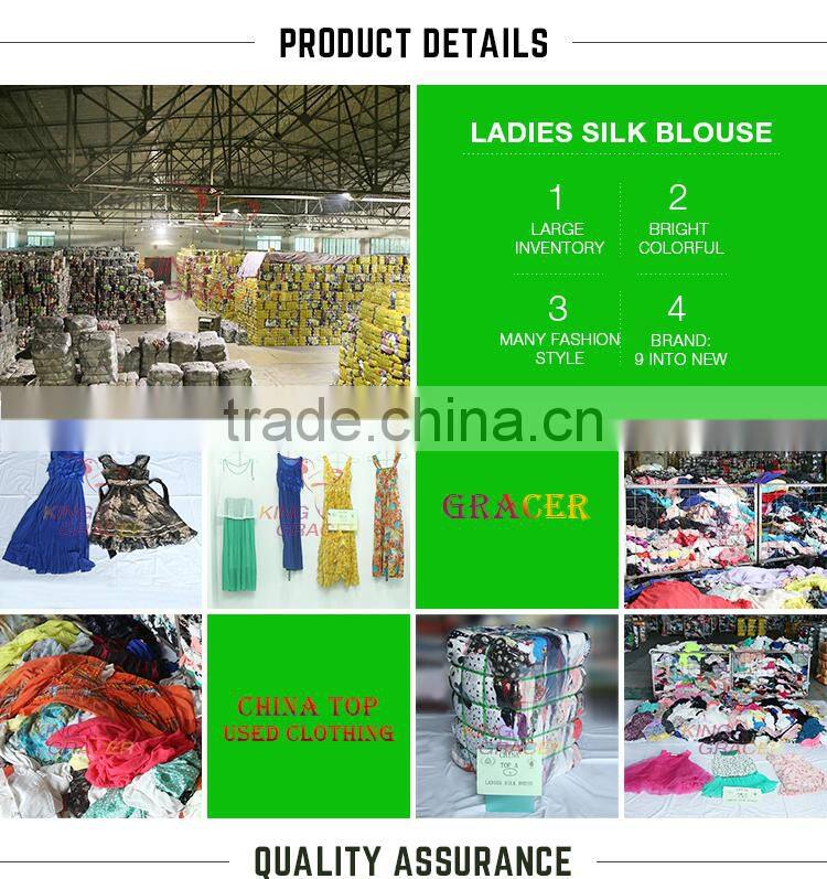 Large quantities used clothing, asian used clothes silk blouse sale in mixed, fairly used clothes
