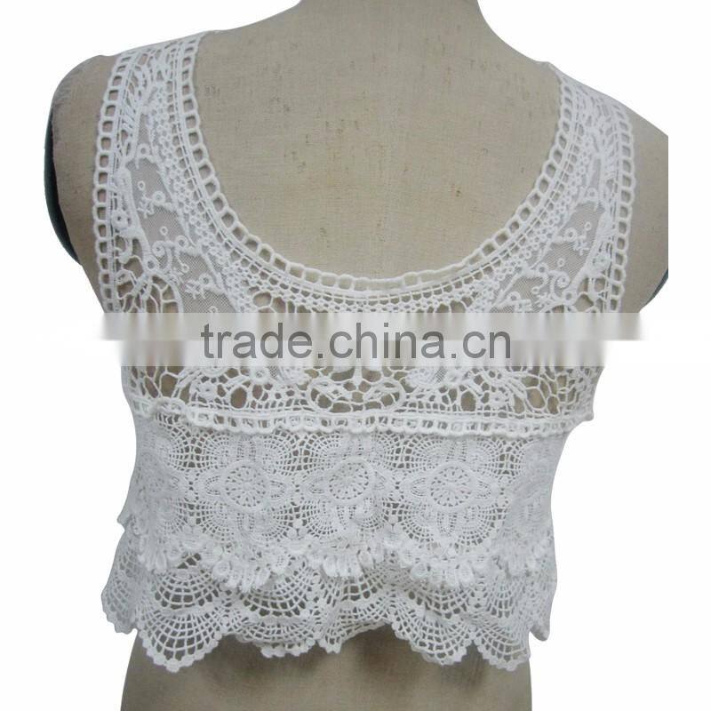 low price fashionable ladies summer crochet lace vest