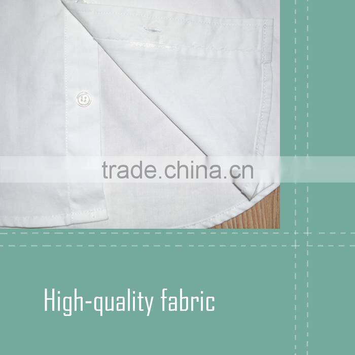 White pure cotton long sleeve baby boy shirt kids