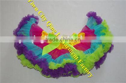 Hot Sale Baby Girl Pettiskirt Rainbow Chiffon Baby Pettiskirt Fluffy Chiffon Pettiskirt Tutu for Girls