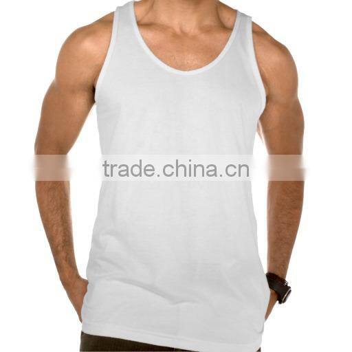 Blank white gym tanktops for mens plain cotton male gym tanktops