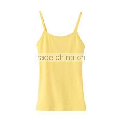 trade assurance promotional 100% cotton custom women blank tank top