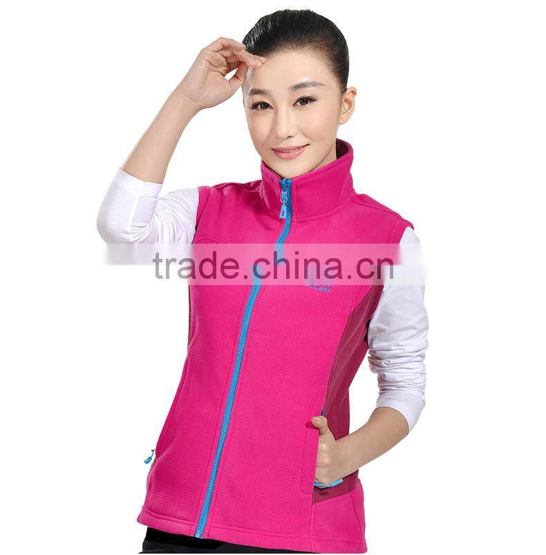 Spring Wholesale Women Customized Design Vest Fleece Jackets