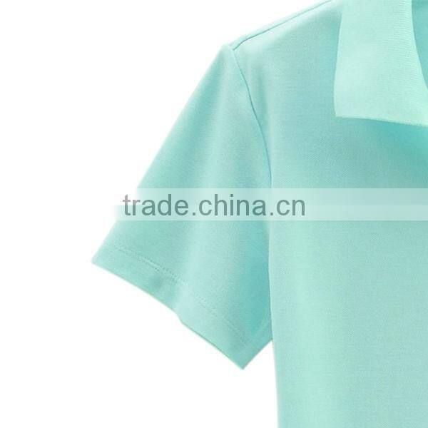 breathable and comfortable short sleeve Lady golf polo shirts made of 100% cotton