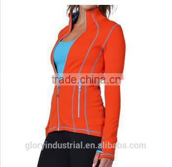 86% nylon 14% spandex wholesale women's custom polar fleece jacket