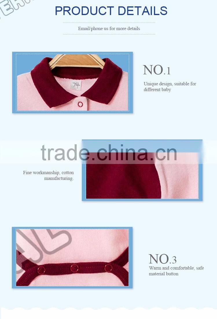 High quality plain 100% cotton baby onesie and bodysuits