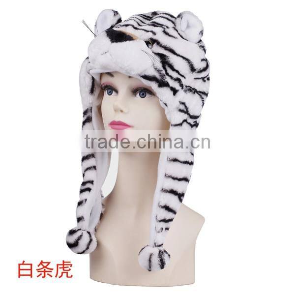 Cute plush animal hats with paws wool nepal animal hats