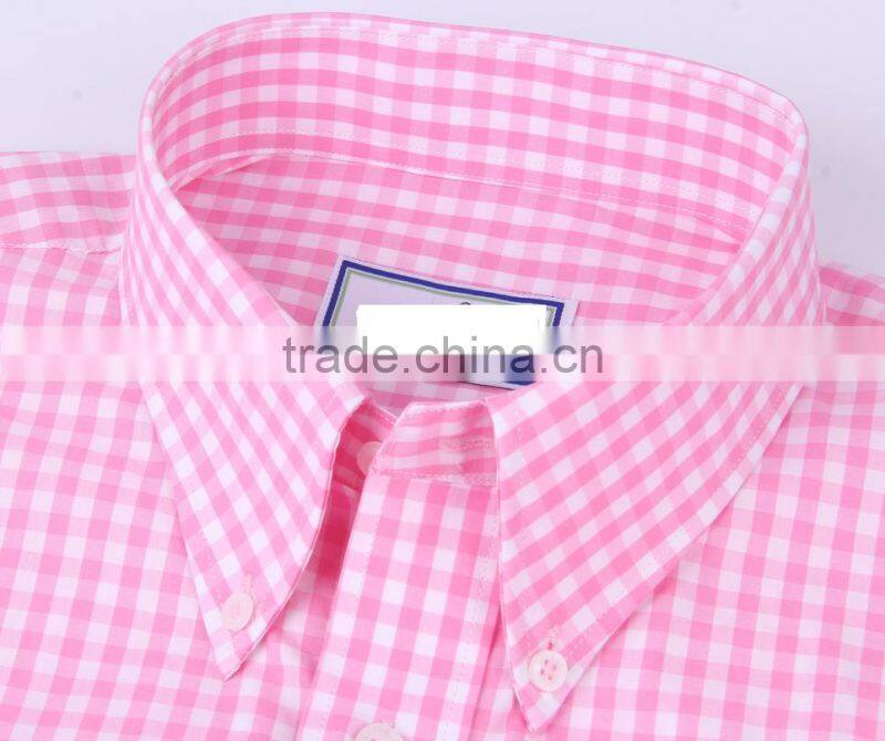 2017 latest style checks long sleeve shirts for men