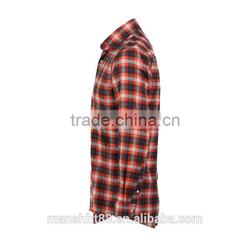2016 100% cotton custom flannel shirt man winter warm shirt