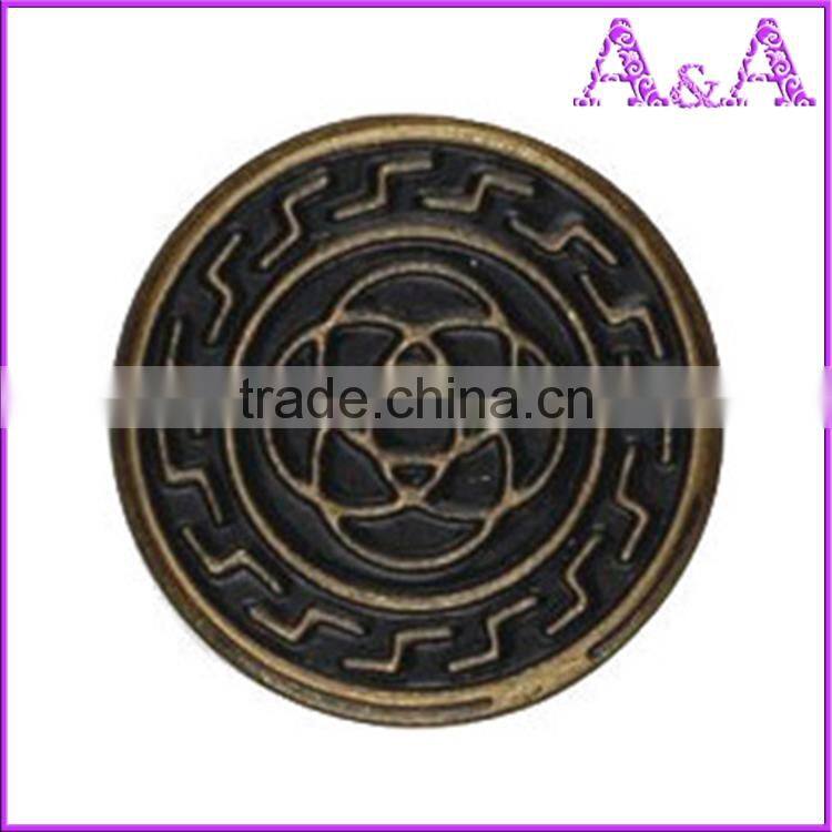 New style silver nickel free jeans button custom design nickel color buttons for jeans washable and hand press