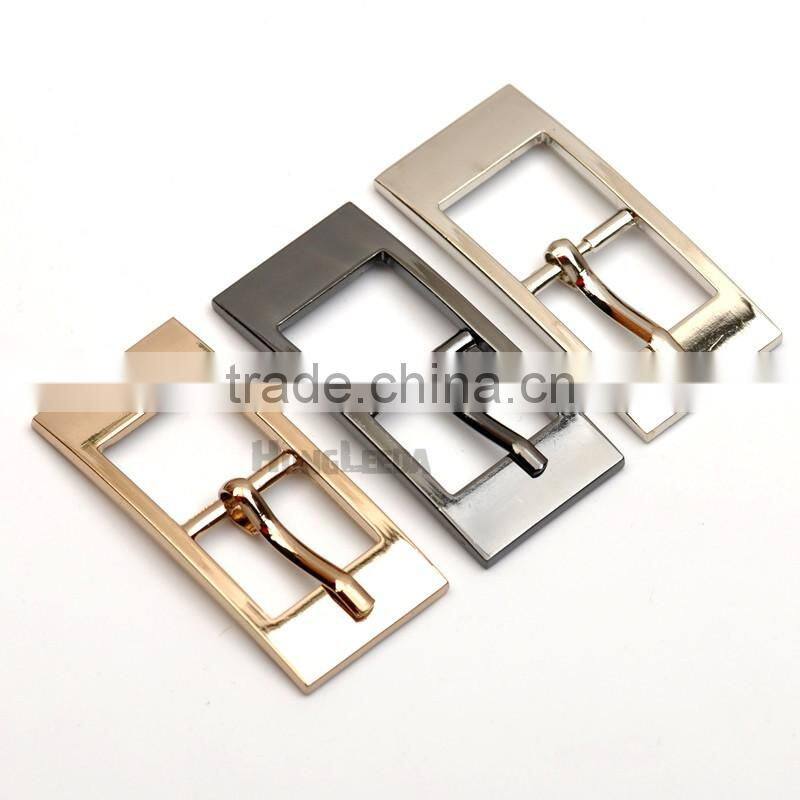 18mm metal alloy belt pin buckle rectangle buckle shinny nickle black gold bag belt accessories BK-027