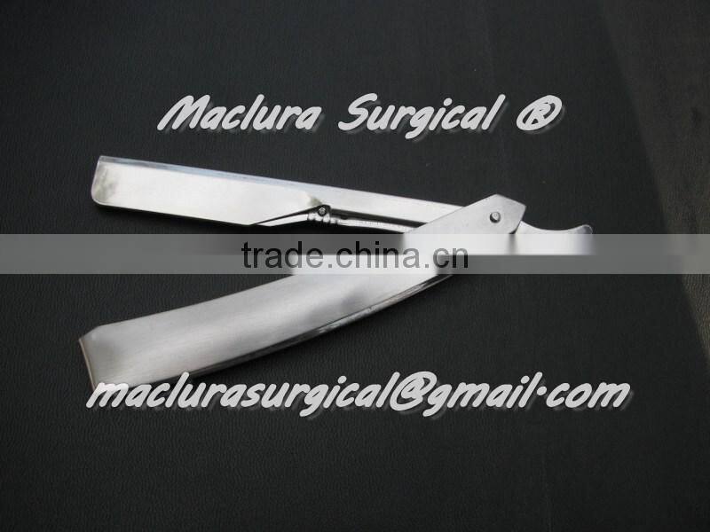 WOOD RAZOR,BLUE COLOR RAZOR, CUT THROAT RAZOR, SHAVINGE RAZOR, SHAVING KNIFE, FULL STEEL RAZOR