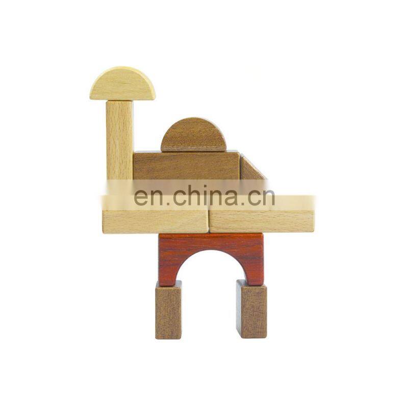 High Quality Montessori Toys Wooden Animal Block Solid Wooden With Hot Selling