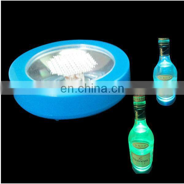 led coaster with print for bottle or glass