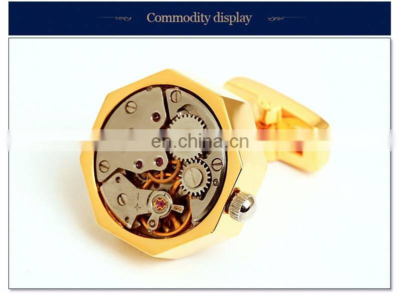 Watch steampunk cufflinks mechanical movement watch cufflinks