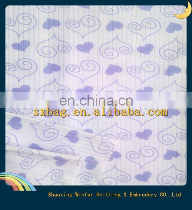 shaoxing textile T/C drop needle printed knitting polyester cotton interlock fabric