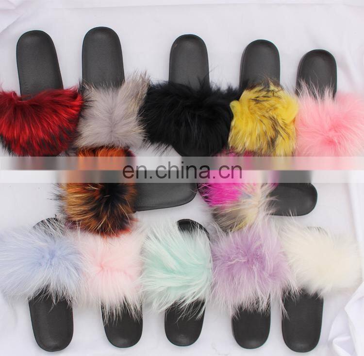 Factory Fur Slide Slippers China Rubber Slipper