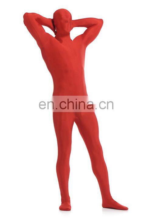 Plain Color Morph Zentai Suit Red Colour