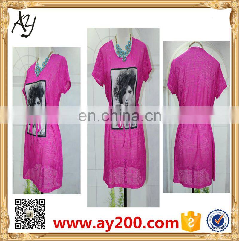 Lace material girl T-shirt at the top of the world design for good sale