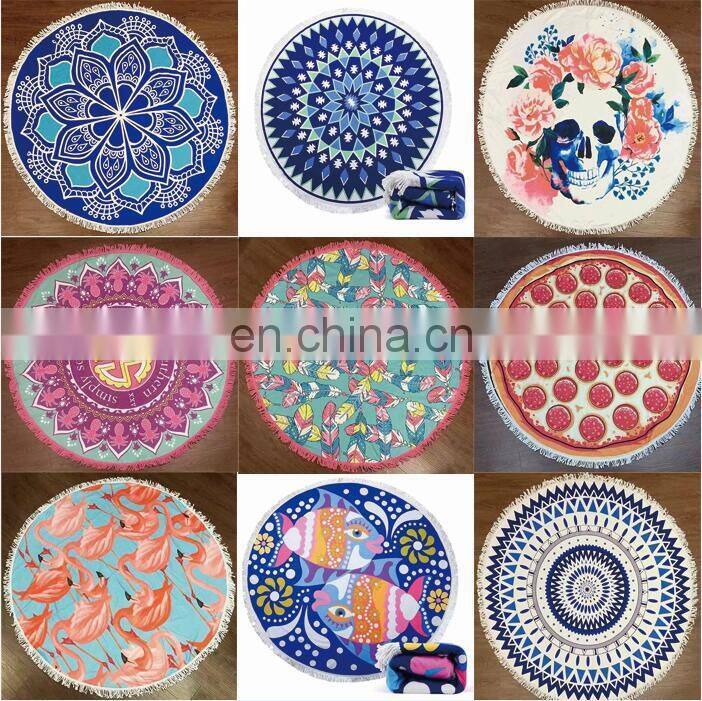 wholesale cheap reactive printing velour custom beach towels