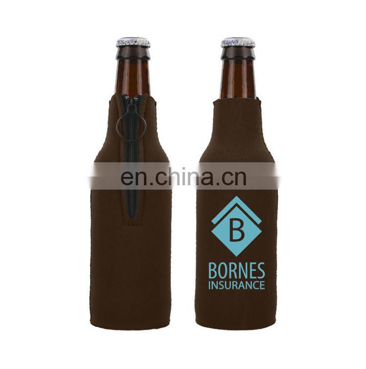 Multifunctional neoprene beer bottle cooler holder with bottle opener inside