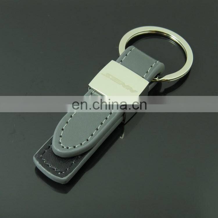 Hot Sale Promotional Real Leather Metal Carabiner Key Chain