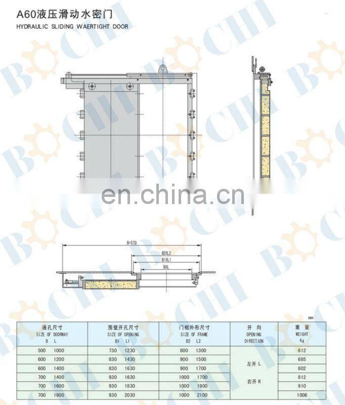 BOCHI Boat Products LR Boat Aluminum Watertight Doors