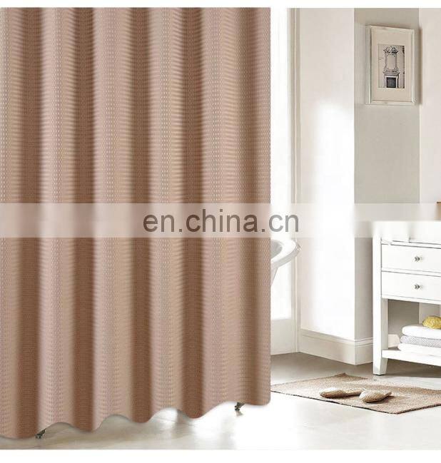 Fashion design logo printed waterproof portable custom polyester shower curtain