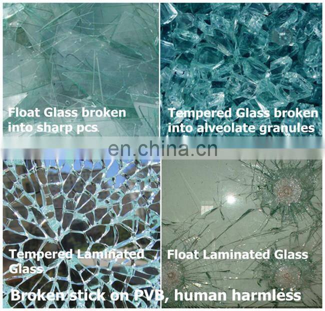 safety tempered toughened laminated glass for outdoor balcony railing handrail with aluminum and stainless steel fittings price