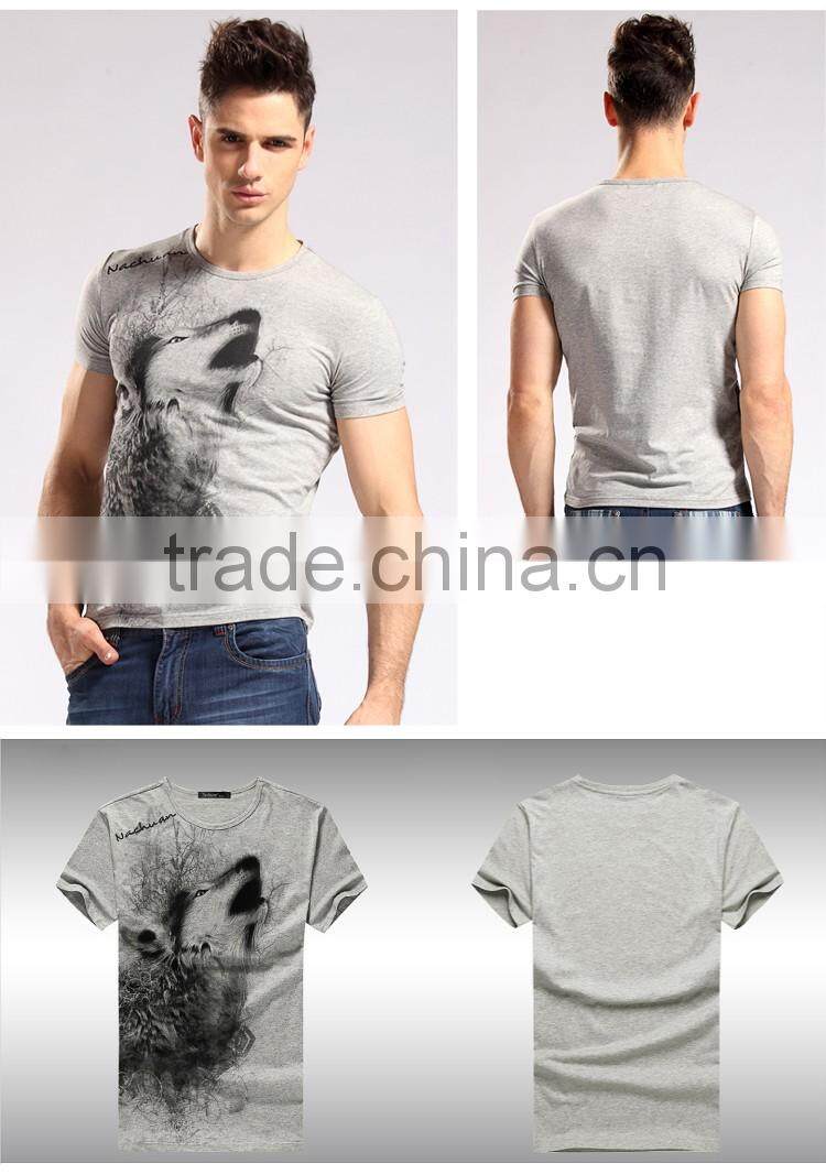 Men's animal printed 3d t-shirt manufacturer from China