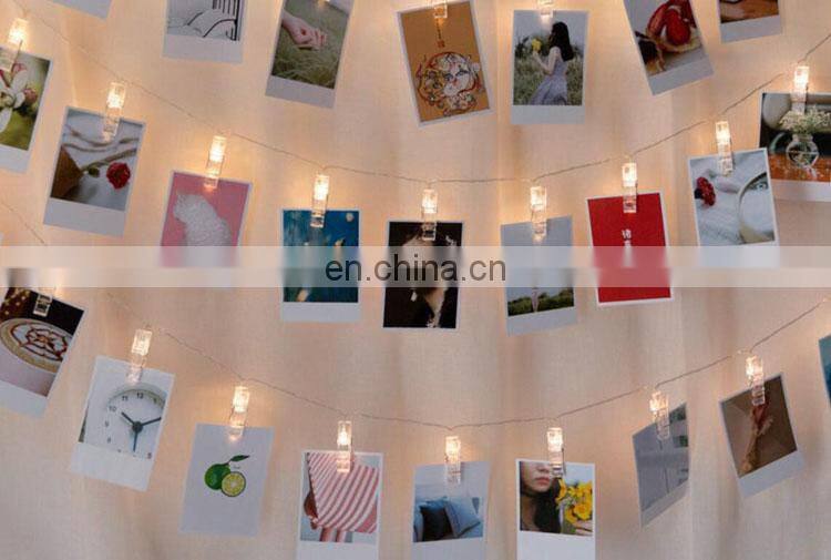 AMAZON 30 LEDs Photo Clip String Lights Battery Box LED Photo Clip Lamp String New ins Room Decorative Photo led clip lamp