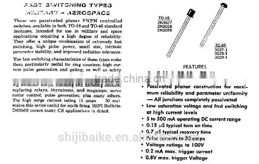 2N3029 Gold Seal Triode Gossan IC CAN