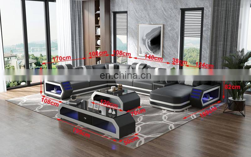 CBMmart Hot Selling Modern Genuine Leather Living Room Sofa Set