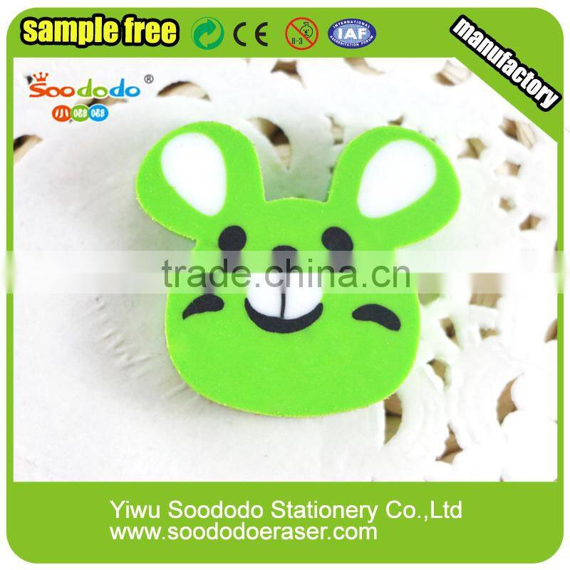Animal shape puzzle colorful flat extruded kid eraser