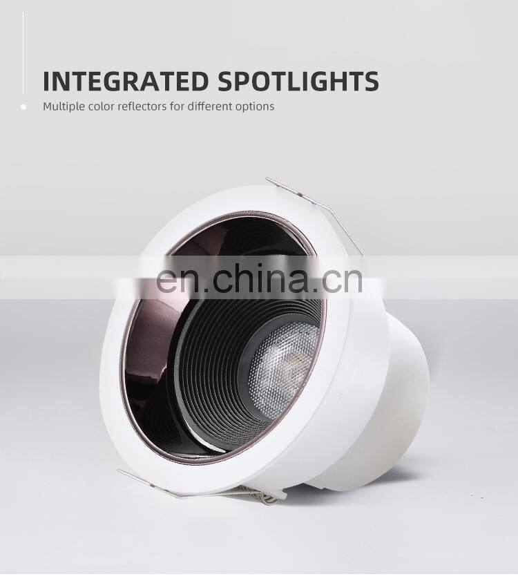 HUAYI New Design Home Checkroom Indoor Decoration Plastic Pure Aluminium Recessed Spot Light
