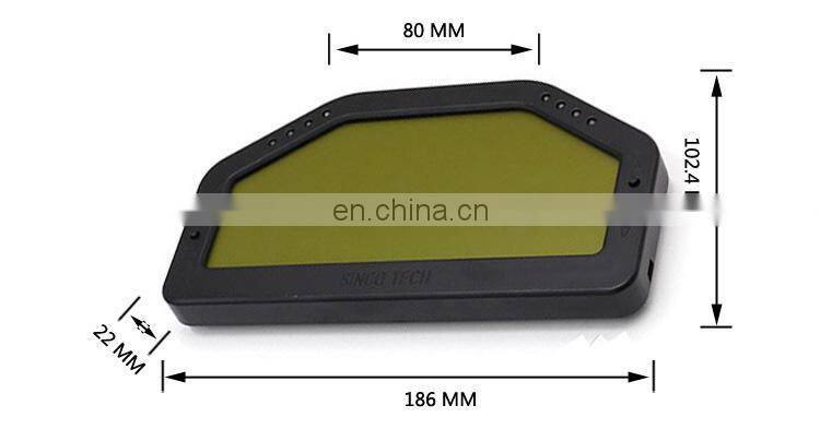 DO904 Multi-function Full Sensor Led Digital Race Car Digital Dashboard Meter LCD Display