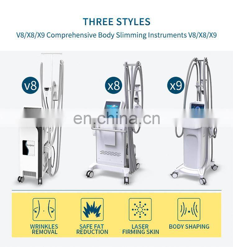 RF Vacuum Cavitation Comprehensive Body Shaping Machine Weight Loss Laser Firming Skin Wrinkles Removal Body Slimming Instrument