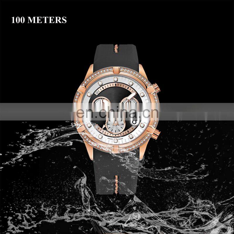 Private label 10 atm waterproof Japan movement sr626sw custom logo diamond branded women watch