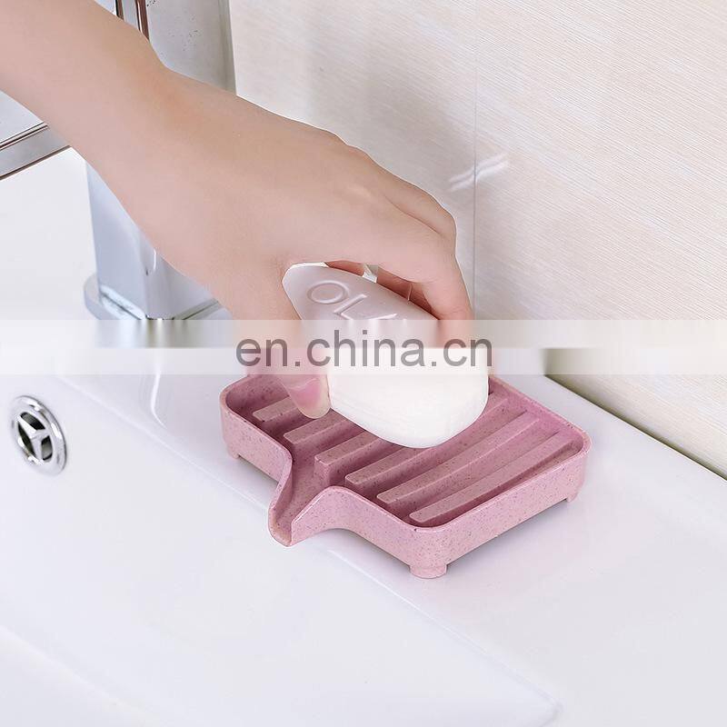 PP Wheat Straw Storage Rack Drain Soap Box Tray Soapbox Shower Soap Tray Tool Soap Dish Plate Holder